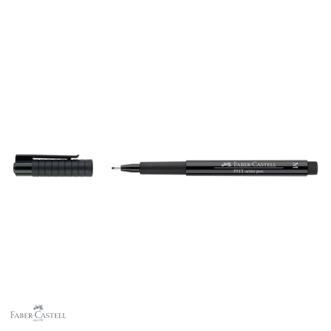 Marker Faber-Castell Pitt Artist Pen, varf pensula mediu 0.7 mm negru, pentru schite si desen artistic [3]