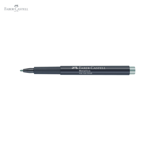 Marker metalic albastru Faber-Castell, efect nobil, pentru suprafete lucioase si crafting [4]