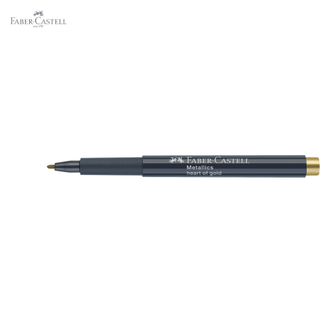 Marker metalic auriu Faber-Castell, efect nobil, pentru suprafete inchise si lucioase [4]