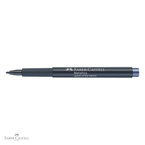 Marker metalic bleumarin Faber-Castell, efect nobil, pentru suprafete lucioase si inchise [3]