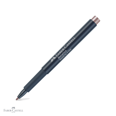 Birotica papetarie - Marker metalic Faber-Castell Metallics Rose, efect nobil, pentru suprafete lucioase si inchise