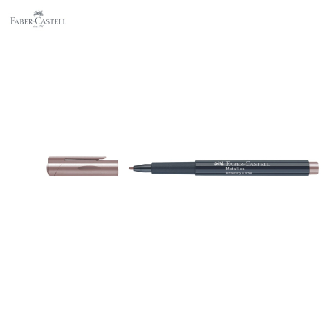 Marker metalic Faber-Castell Metallics Rose, efect nobil, pentru suprafete lucioase si inchise [4]