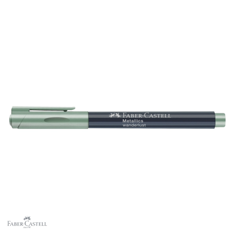 Marker metalic verde Faber-Castell, efect nobil, pentru suprafete inchise si lucioase [3]