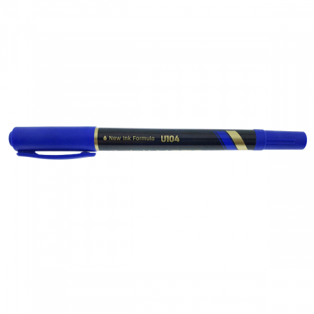 Marker permanent albastru cu 2 varfuri, 0.5mm si 1mm, pentru suprafete diverse [4]
