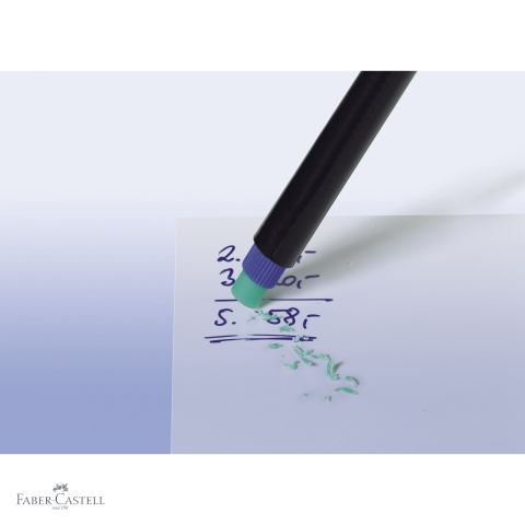 Marker permanent albastru Faber-Castell Multimark, varf fin F 0.6 mm, pentru CD, sticla, metal si plastic [3]