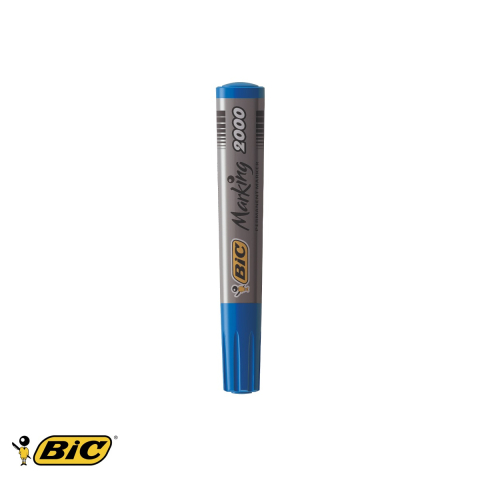 Birotica papetarie - Marker permanent Bic 2000, varf rotund 2.5 mm, albastru, pentru suprafete multiple
