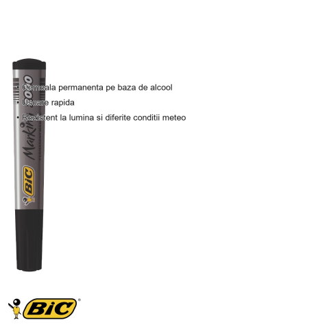 Marker permanent Bic 2000, varf rotund 2.5 mm, negru, pentru scriere pe multiple suprafete [2]