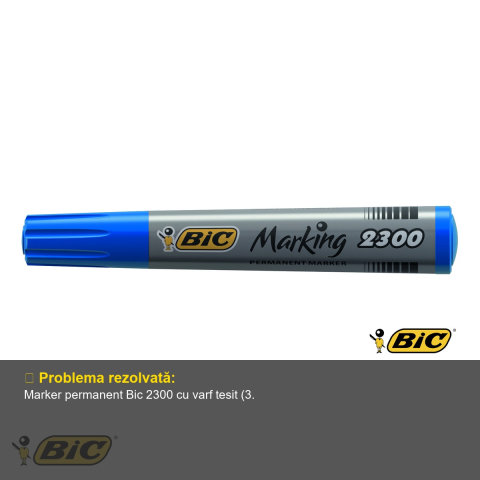 MARKER PERMANENT ALBASTRU VARF TESIT 2300 BIC [3]