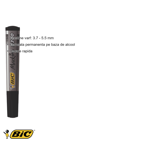 Marker permanent Bic 2300, varf tesit, cerneala pe baza de alcool, pentru suprafete multiple [2]