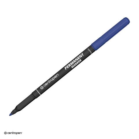 Marker permanent - Marker permanent Centropen 2536, varf rotund 1 mm, cerneala albastra
