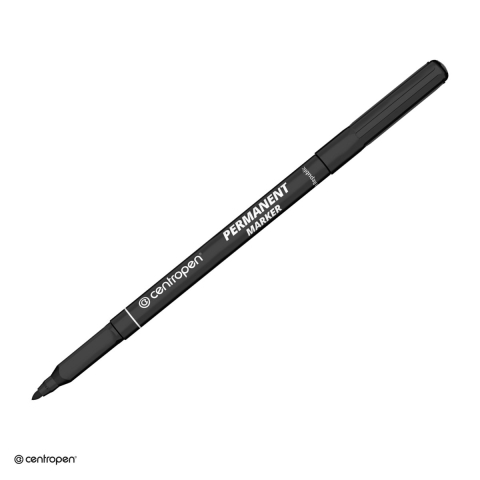 Birotica papetarie - Marker permanent Centropen 2536, varf rotund 1 mm, cerneala neagra