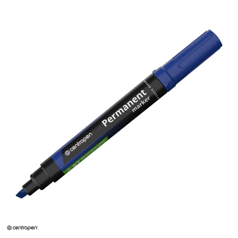 Marker permanent - Marker permanent Centropen 8576, varf tesit, cerneala albastra
