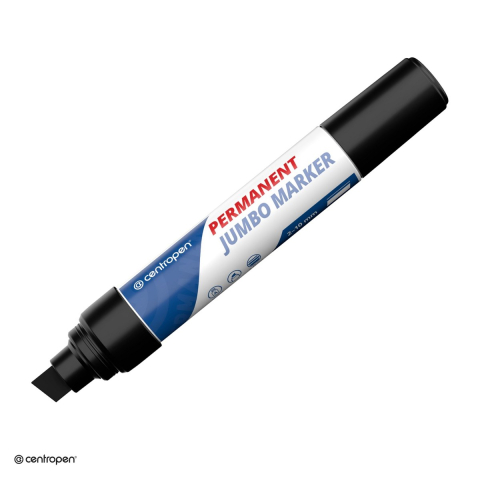 Marker permanent - Marker permanent Centropen 9110 Jumbo, varf tesit 2-10 mm, cerneala neagra