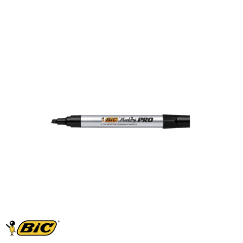 Marker permanent negru Bic Pro Industrial, varf rotund, rezistent la apa, pentru scriere si marcare [3]
