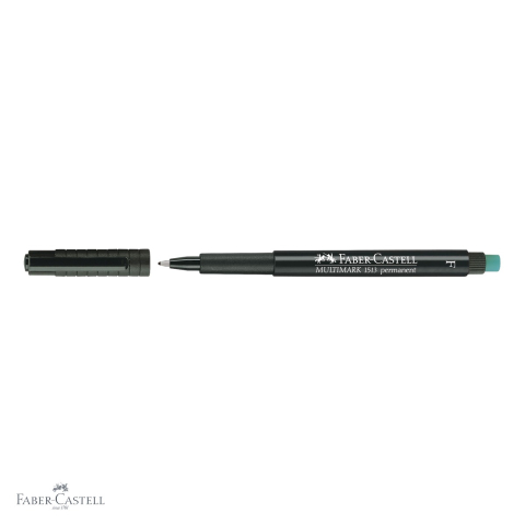 Marker permanent negru Faber-Castell Multimark, varf fin 0.6 mm, pentru CD, sticla, metal si plastic [3]