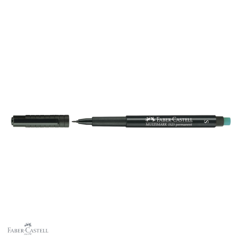 Marker permanent negru Faber-Castell Multimark, varf super fin 0.4 mm, pentru suprafete lucioase [3]
