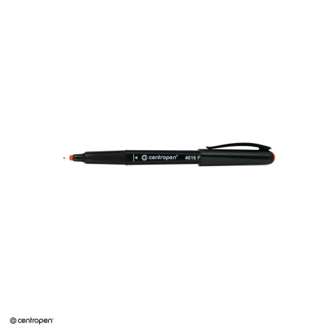 Marker permanent pentru CD/DVD Centropen 4616, varf rotund 0.6 mm, cerneala rosie [4]