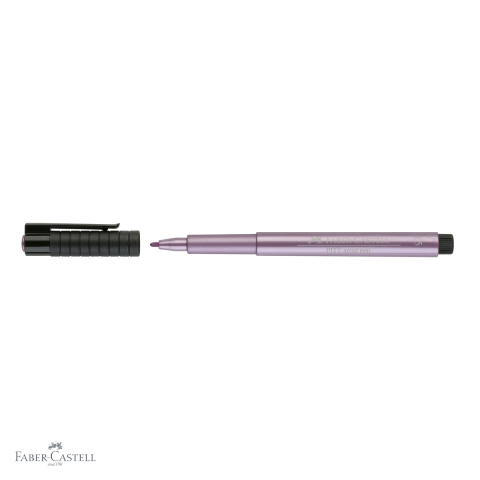 Marker Pitt Artist Pen Faber-Castell, culoare rubiniu metalizat, linie de 1.5mm pentru arta si grafica [3]