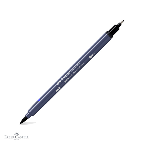 Markere si instrumente de desen artistic - Marker sketch 2 capete Faber-Castell Goldfaber 199 negru, cerneala alcool, pentru desen artistic si contururi