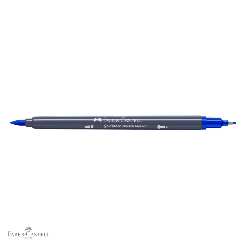 Marker sketch 2 capete Faber-Castell Goldfaber, cerneala alcool, culoare albastru heliu roscat 151, pentru desen artistic [3]