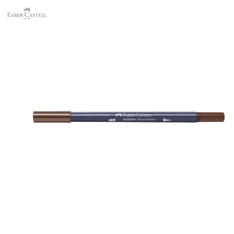 Marker sketch 2 capete Faber-Castell Goldfaber, cerneala alcool, maro ARS 280, pensula si fineliner [4]