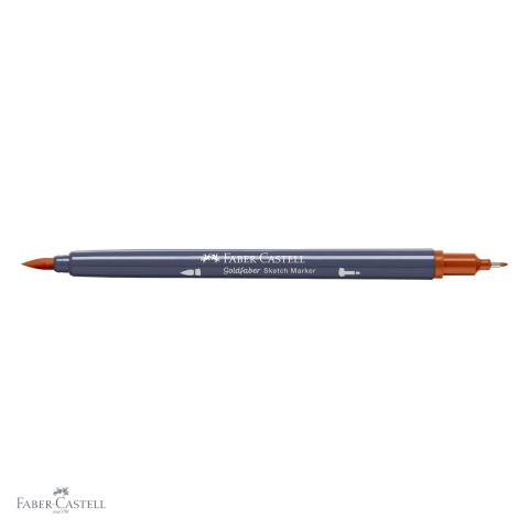 Marker sketch 2 capete Faber-Castell Goldfaber, cerneala alcool, siena ars deschis 383, pentru desen artistic [3]