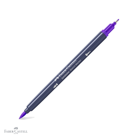 Markere si instrumente de desen artistic - Marker sketch 2 capete Faber-Castell Goldfaber, cerneala alcool, violet purpuriu 136, pentru ilustratie si desen artistic