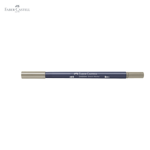 Marker sketch 2 capete Faber-Castell Goldfaber, gri cald V 274, pensula si fineliner, pentru desen artistic [4]