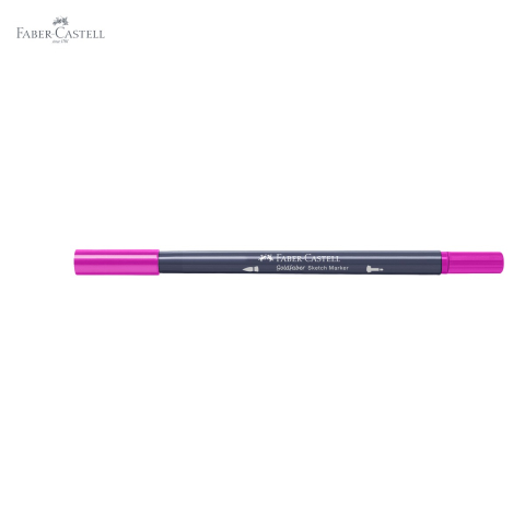 Marker sketch 2 capete Faber-Castell Goldfaber, roz purpuriu mediu 125, pensula si fineliner, pentru desen artistic [4]