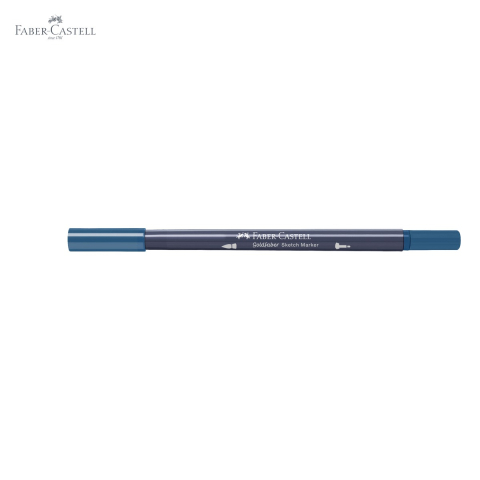 Marker sketch cu 2 capete Faber-Castell Goldfaber, cerneala alcool, culoare Indigo 450, pentru desen artistic [4]
