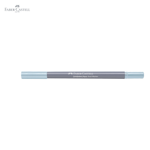 Marker solubil 2 capete Faber-Castell Goldfaber, varf pensula si varf fin 0.4 mm, albastru aqua 164 [4]