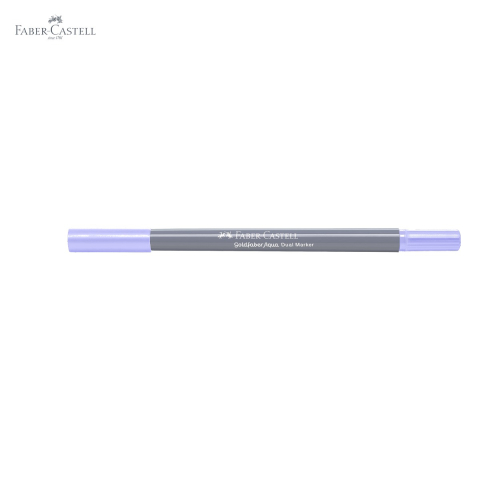 Marker solubil 2 capete Faber-Castell Goldfaber, varf pensula si varf fin 0.4 mm, culoare lavanda deschis 196 [4]