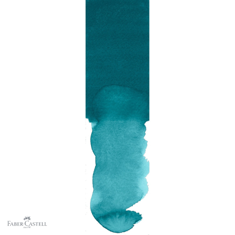 Marker solubil 2 capete Faber-Castell Goldfaber, verde cobalt intens 158, varf pensula si varf fin, pentru desen artistic [3]