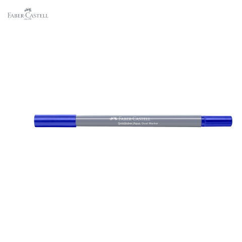 Marker solubil cu doua capete Faber-Castell Gold Faber, varf pensula si varf fin 0.4 mm, violet albastrui 137 [4]