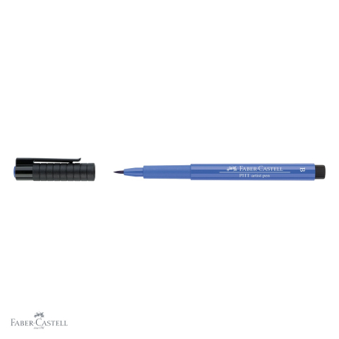 Marker tip pensula Faber-Castell Pitt Artist Pen, cerneala albastru cobalt, rezistenta la apa, pentru artisti si designeri [3]