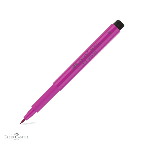 Markere si instrumente de desen artistic - Marker tip pensula Faber-Castell Pitt Artist Pen, cerneala roz purpuriu mediu, pentru arta si schite