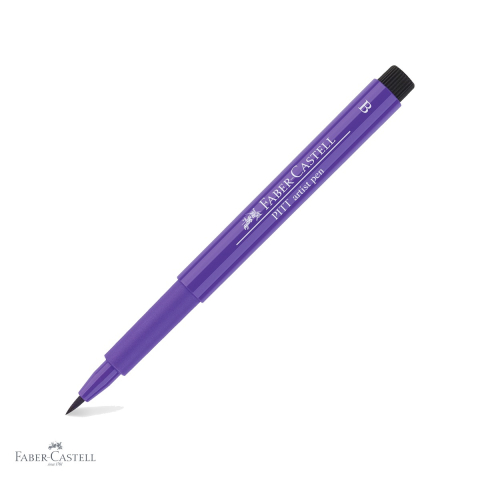 Markere si instrumente de desen artistic - Marker tip pensula Faber-Castell Pitt Artist Pen, cerneala violet purpuriu rezistenta la apa, pentru artisti si designeri