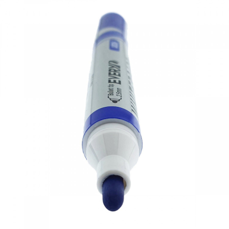 Marker whiteboard albastru, varf rotund 2.5 mm, scriere lina, model Everyday 016, lungime 144 mm, stergere uscata, pentru tabla de scris, melaminat, sticla si alte suprafete neporoase [4]