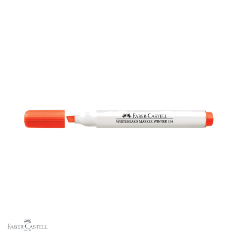 Marker whiteboard Faber-Castell Winner 152, varf tesit, 3 grosimi de scriere, rosu, pentru scoala si birou [3]