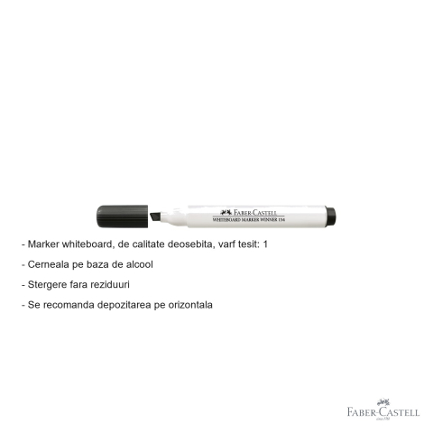 Marker whiteboard Faber-Castell Winner 152, varf tesit, cerneala pe baza de alcool, pentru tabla alba [1]