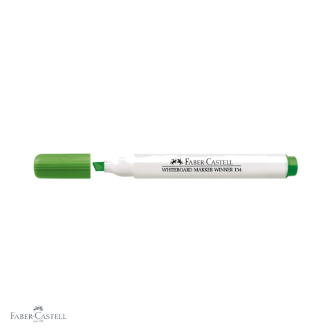 Marker whiteboard Faber-Castell Winner 154, varf tesit, cerneala pe baza de alcool, culoare verde [3]