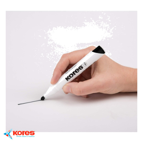 Marker whiteboard negru Kores, varf 3mm Easy Flow, pentru whiteboard si flipchart [3]