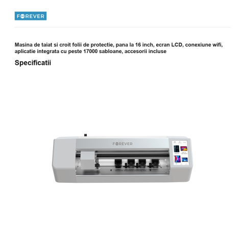 Masina de taiat si croit folii de protectie, pana la 16 inch, ecran LCD, conexiune wifi, aplicatie integrata cu peste 17000 sabloane, accesorii incluse [2]