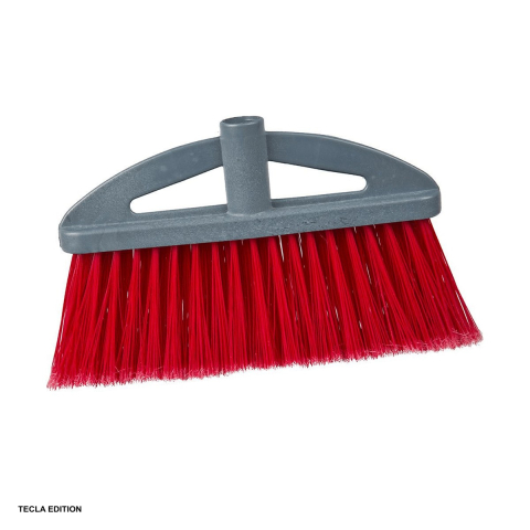 Menaj - Matura compacta din plastic cu fir de 13 cm, peri duri pentru praf si murdarie, compatibila cu cozi standard