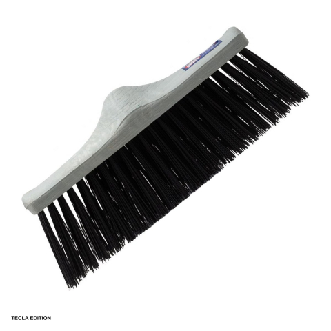 Menaj - Matura Strada din plastic fara coada, 300 mm, cu peri duri pentru curatenie in exterior, se potriveste cu orice coada