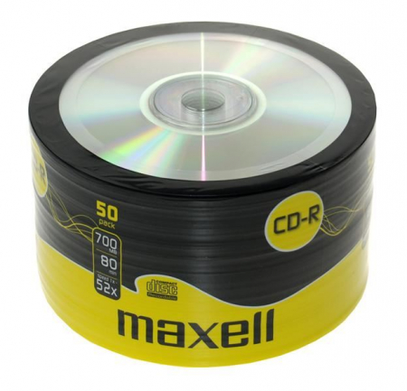 Medii de stocare - CD-R Maxell 700MB, 80 min, 52X, set 50 buc – Calitate și Fiabilitate pentru Stocarea Datelor