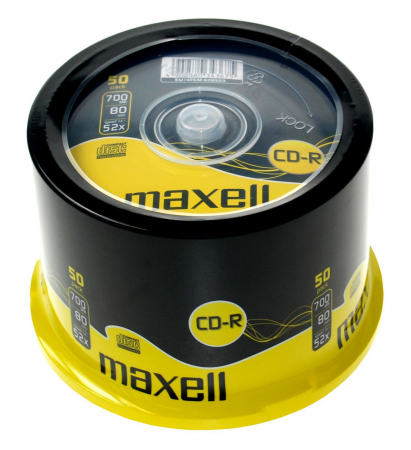 Medii de stocare - CD-R Maxell XL 700Mb, 80 min, 52X, Cake Box, 50 buc-628523.40.TW