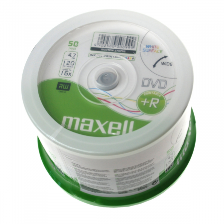DVD+R MAXELL, 4,7 GB, 16x, Printable, 50 buc cake box [1]