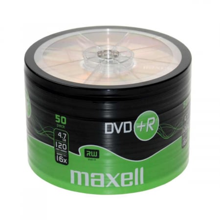 Medii de stocare - DVD+R, 4.7Gb, 16X, Maxell, set 50 buc- 275736.40.IN