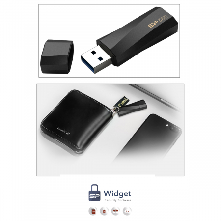 Memorie flash USB 3.2 Gen 1, 128 Gb, Silicon Power Blaze B07, cu capac, neagra [3]
